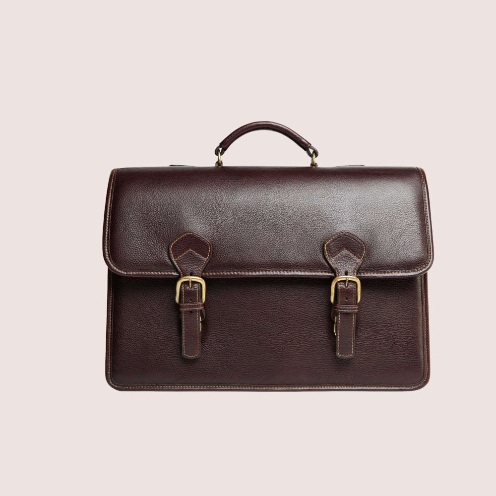 Morrison Men's Double Compartment Briefcase