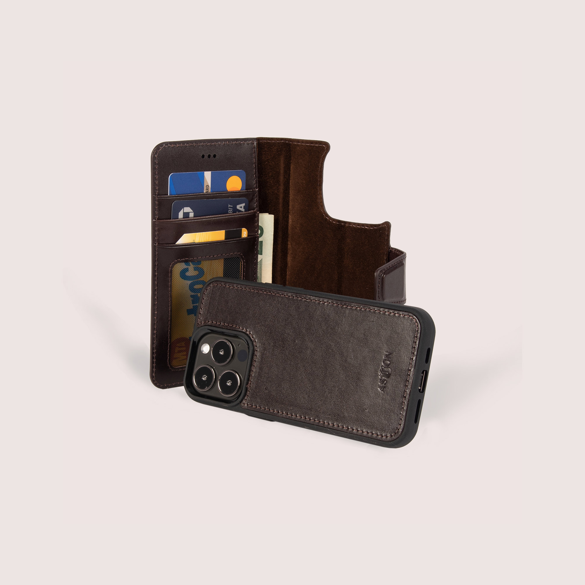 iPhone 13 Pro Leather Case with card slots