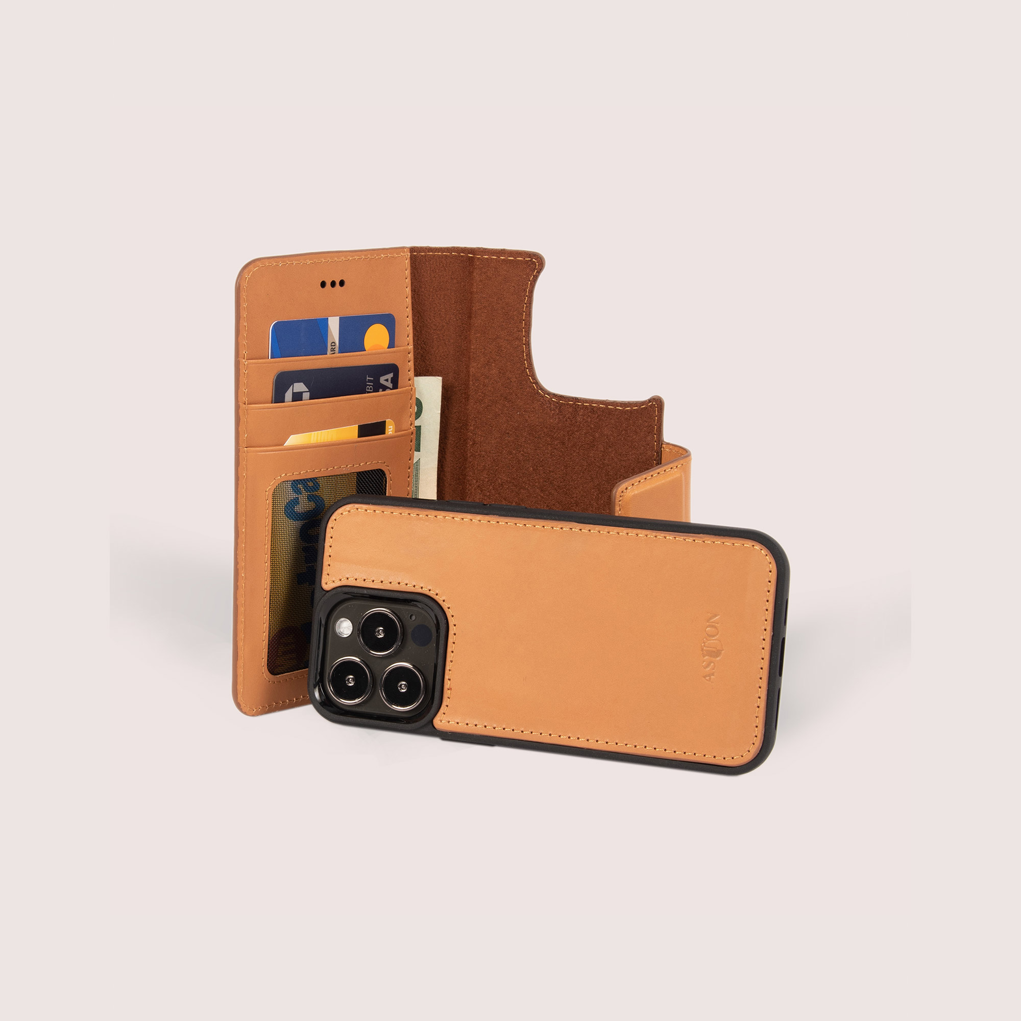 iPhone 13 Pro Leather Case with card slots