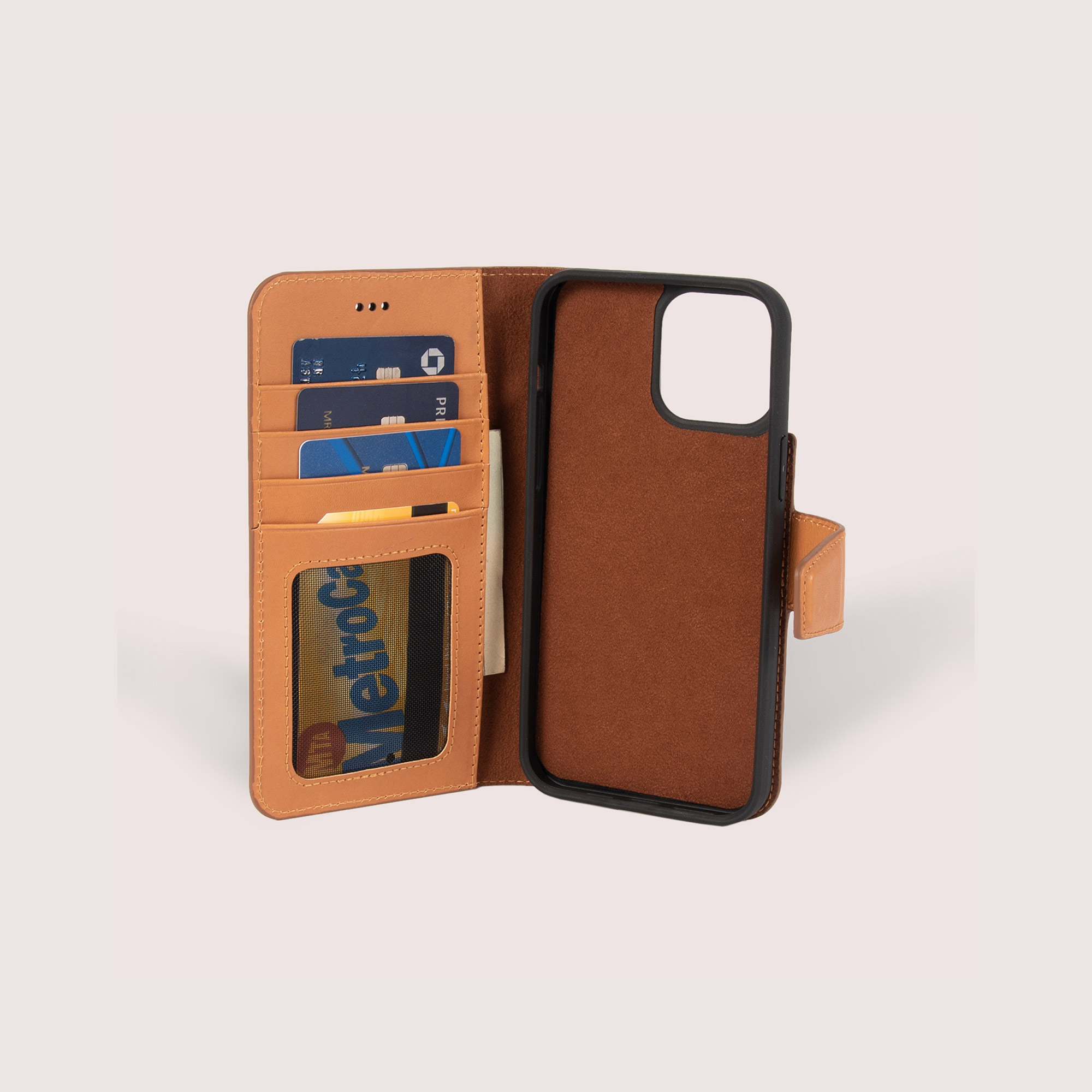 iPhone 13 Pro Max Leather Case with card slot