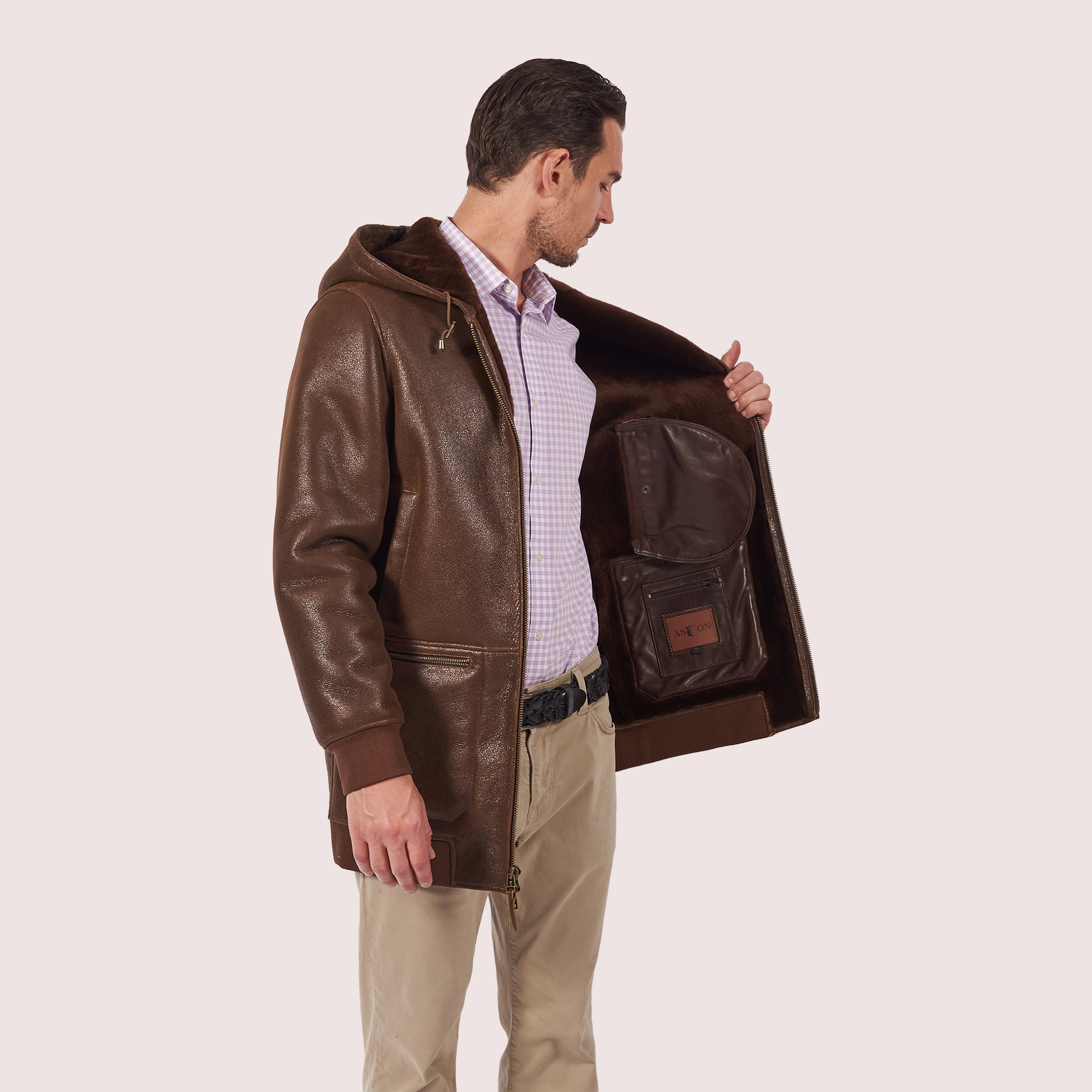 Linden Shearling Hooded Coat