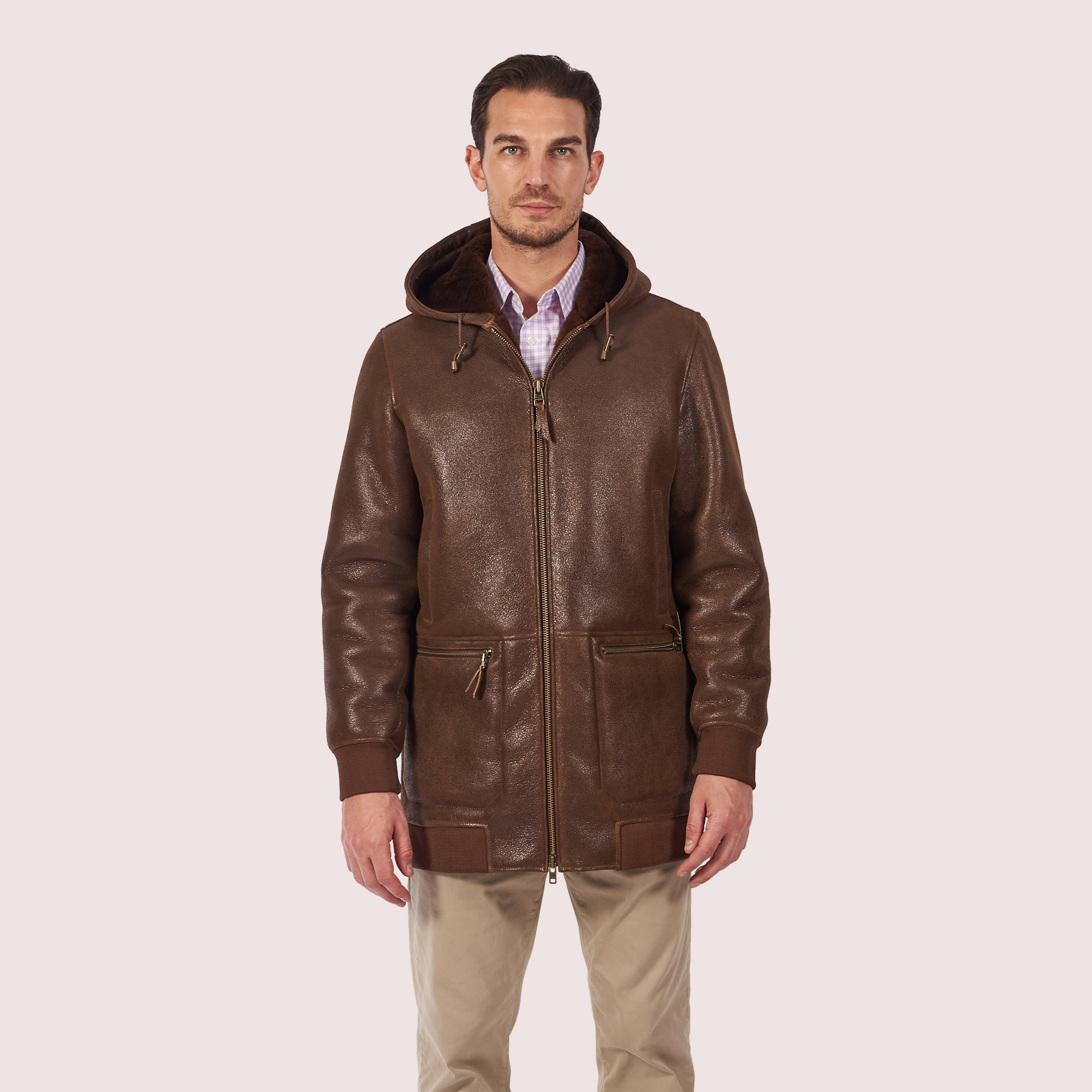 Linden Shearling Hooded Coat