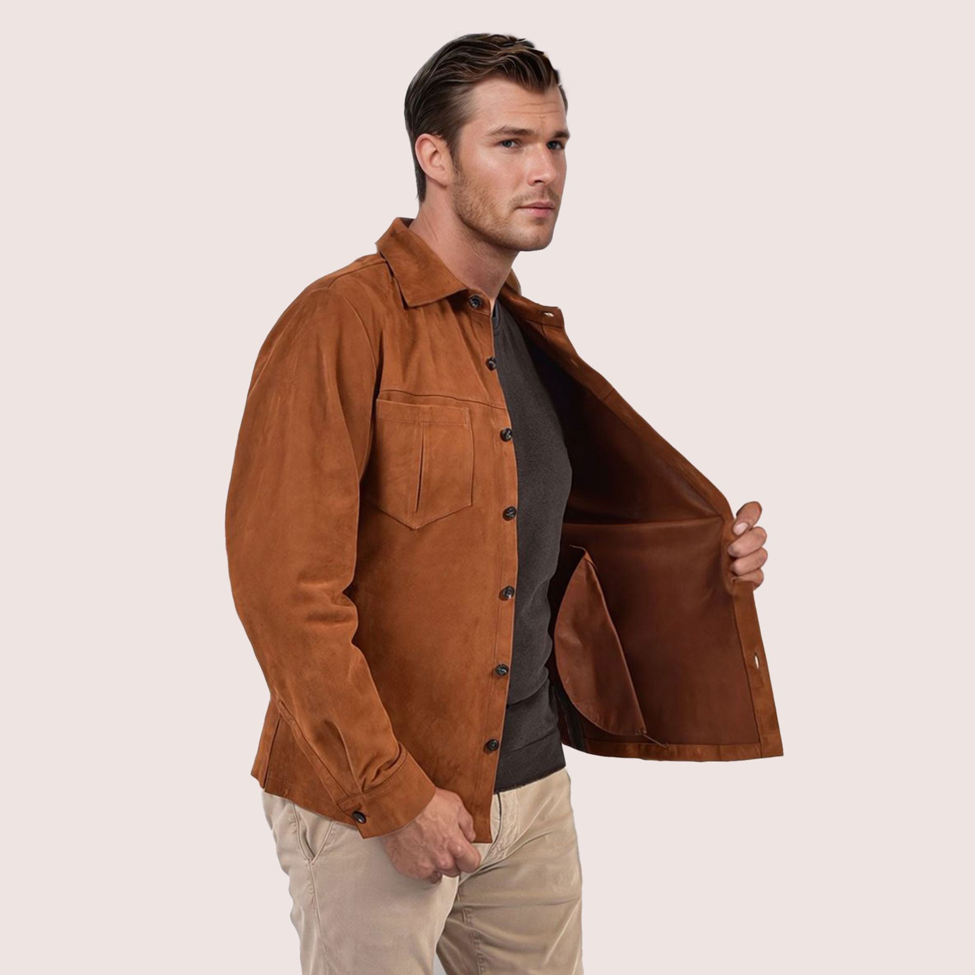 Paxton goat suede jacket