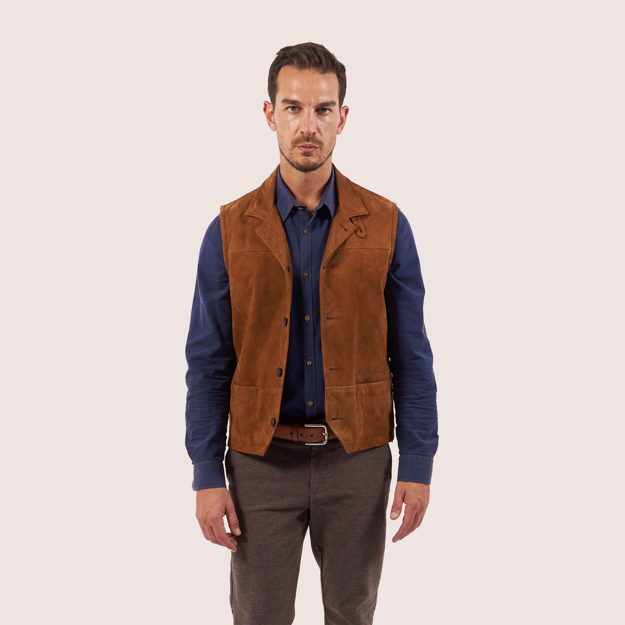 Brentwood goat suede vest