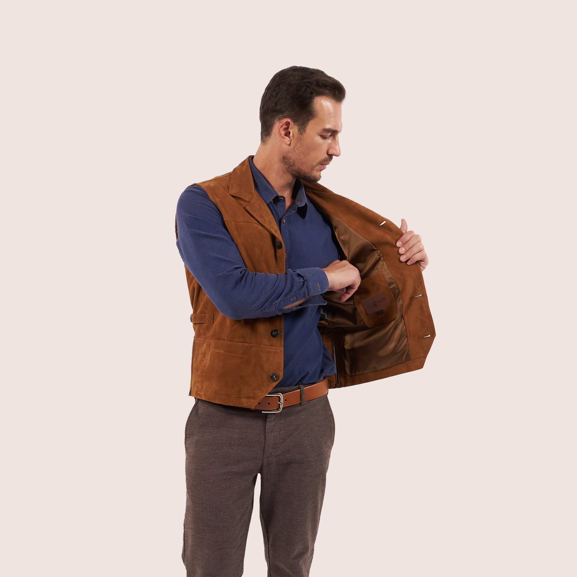 Brentwood goat suede vest