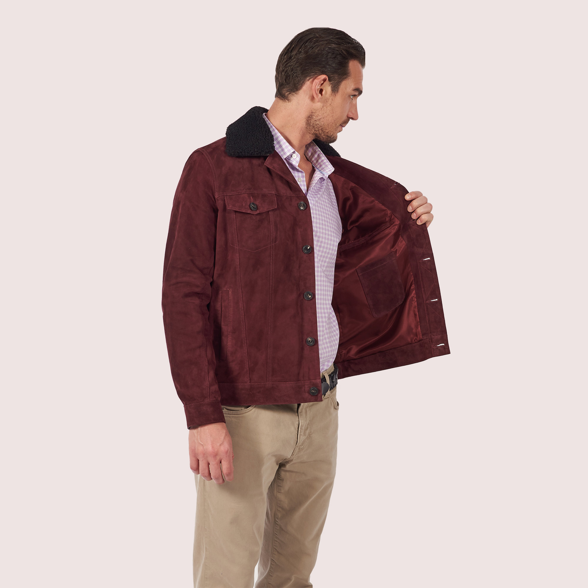 Dupont Goat Suede Trucker Jacket