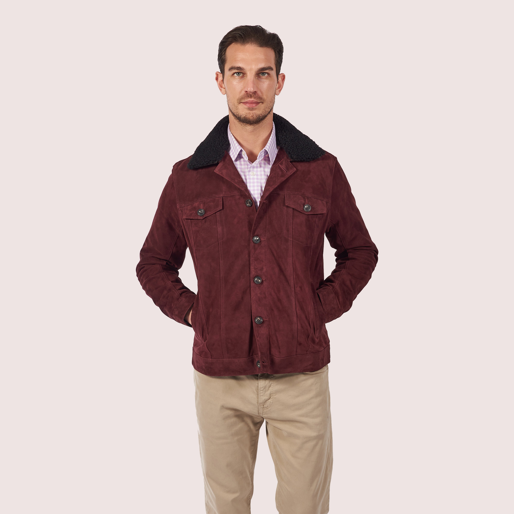 Dupont Goat Suede Trucker Jacket