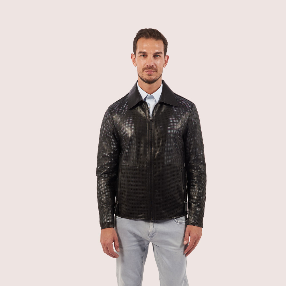 Mercer Perforated Lambskin Jacket