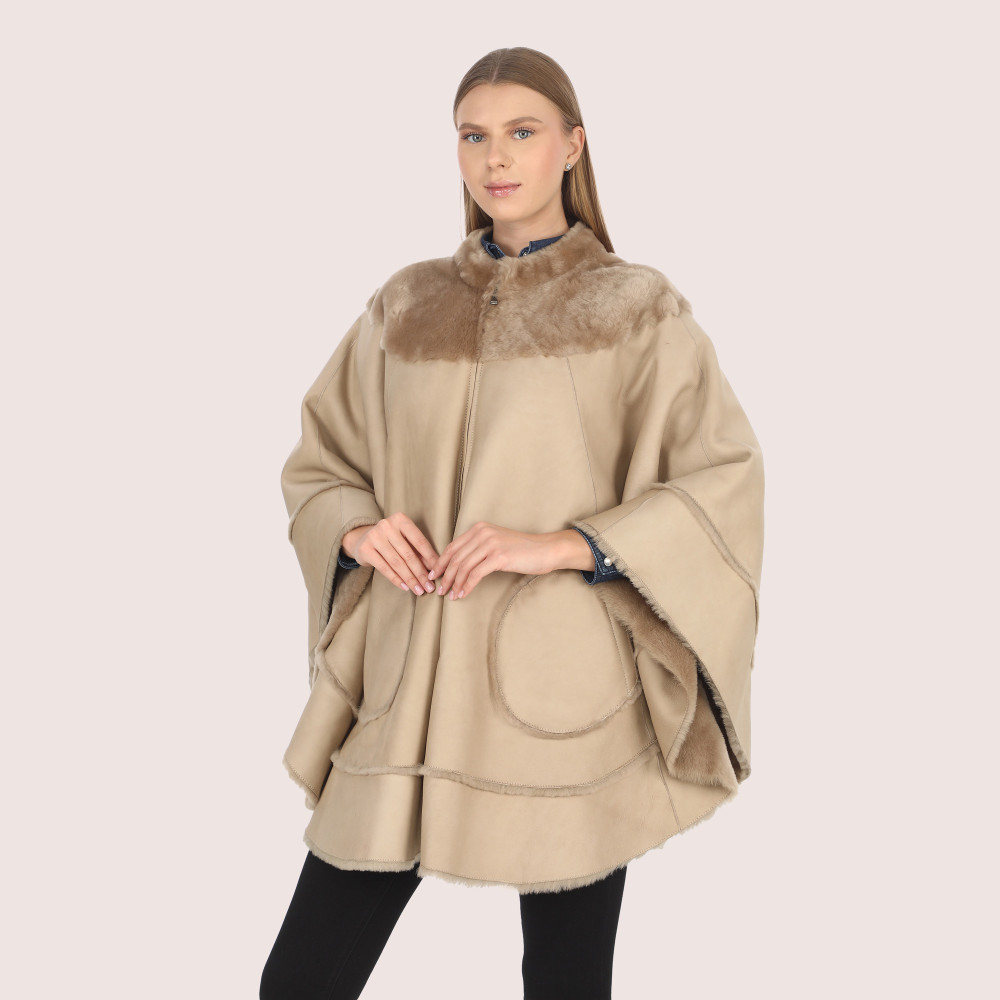 Brielle Shearling Cape