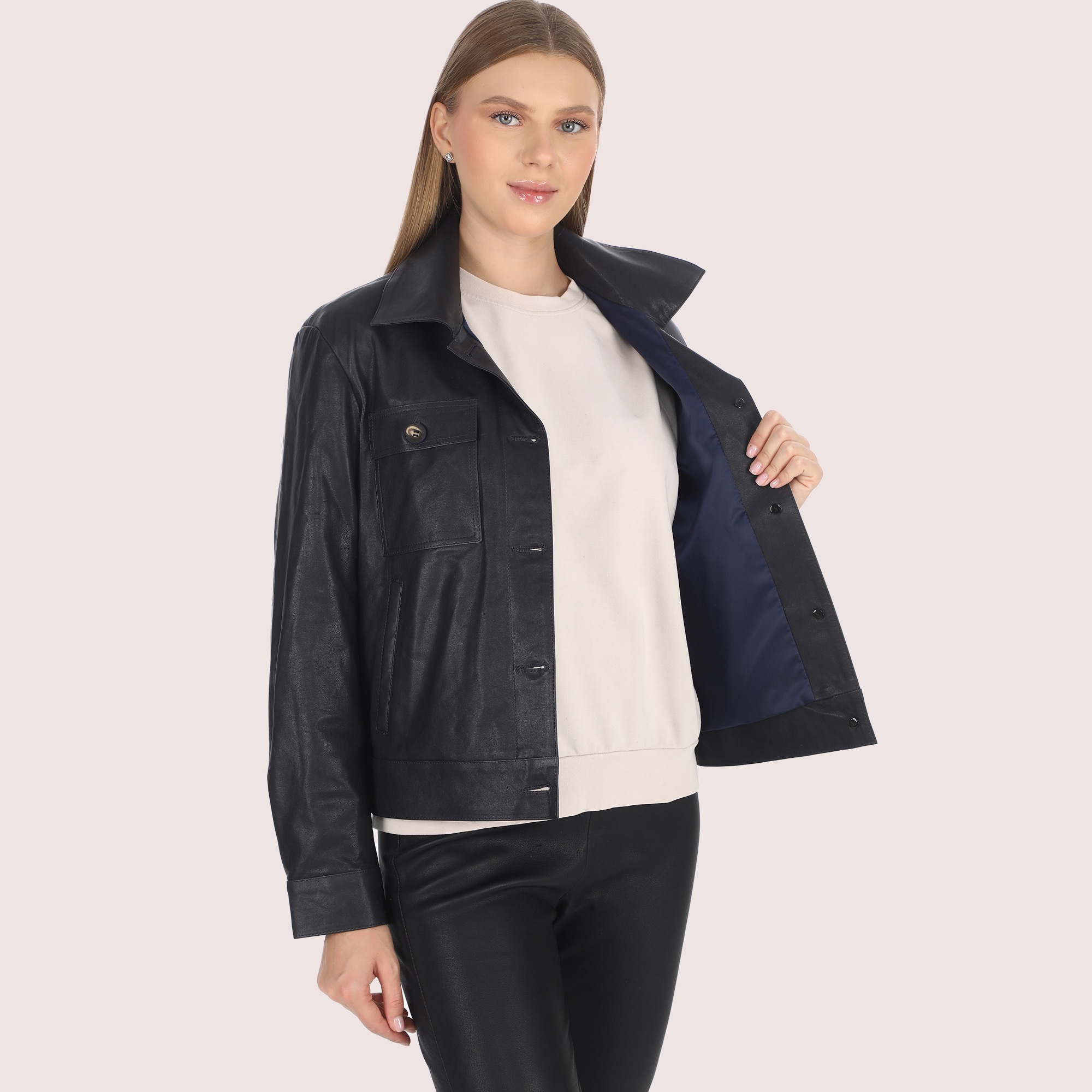 Genevieve Lambskin Jacket