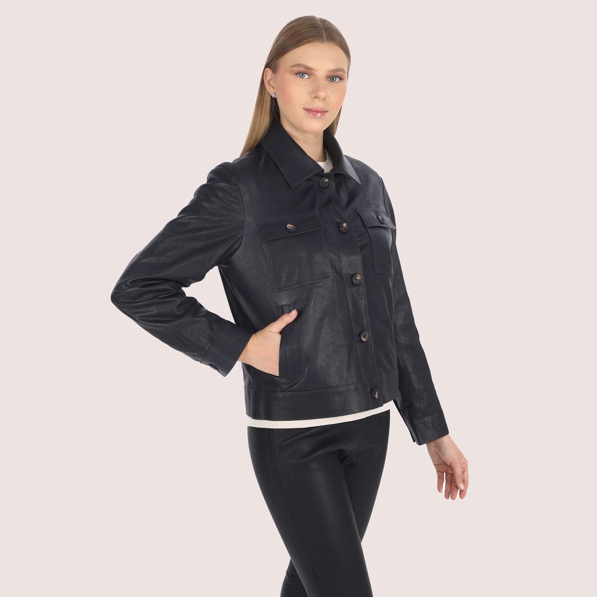 Genevieve Lambskin Jacket